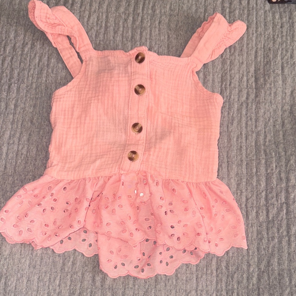 Pink Ruffled Kids Top